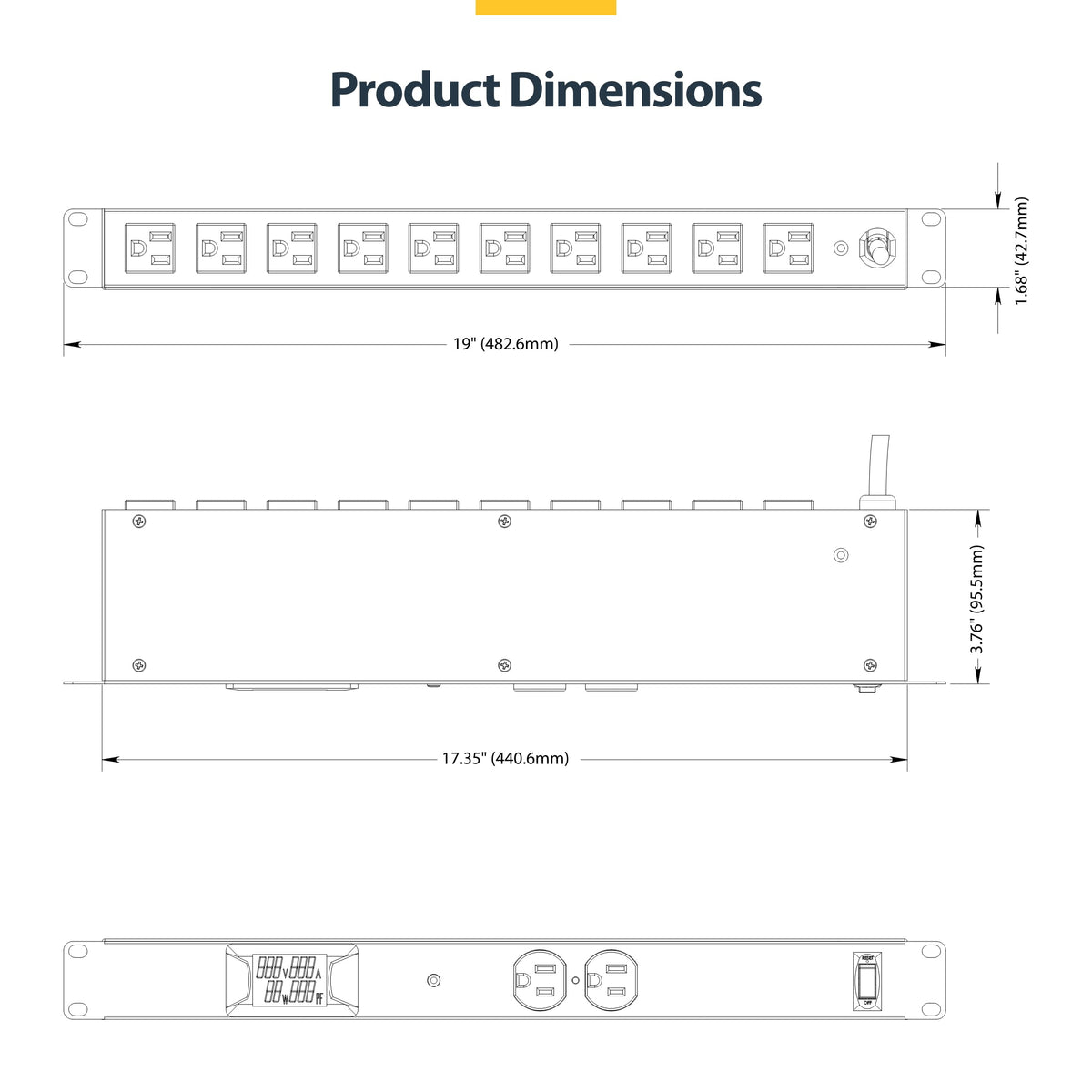 StarTech.com durable steel 1U PDU suited for long-lasting rack use