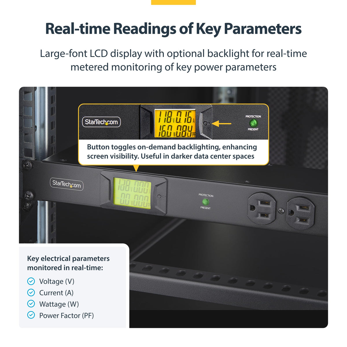 StarTech.com surge-protection LED status indicates protection at a glance