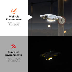 STARTRC PHOTO illuminated landing gear boosting visibility during night flights