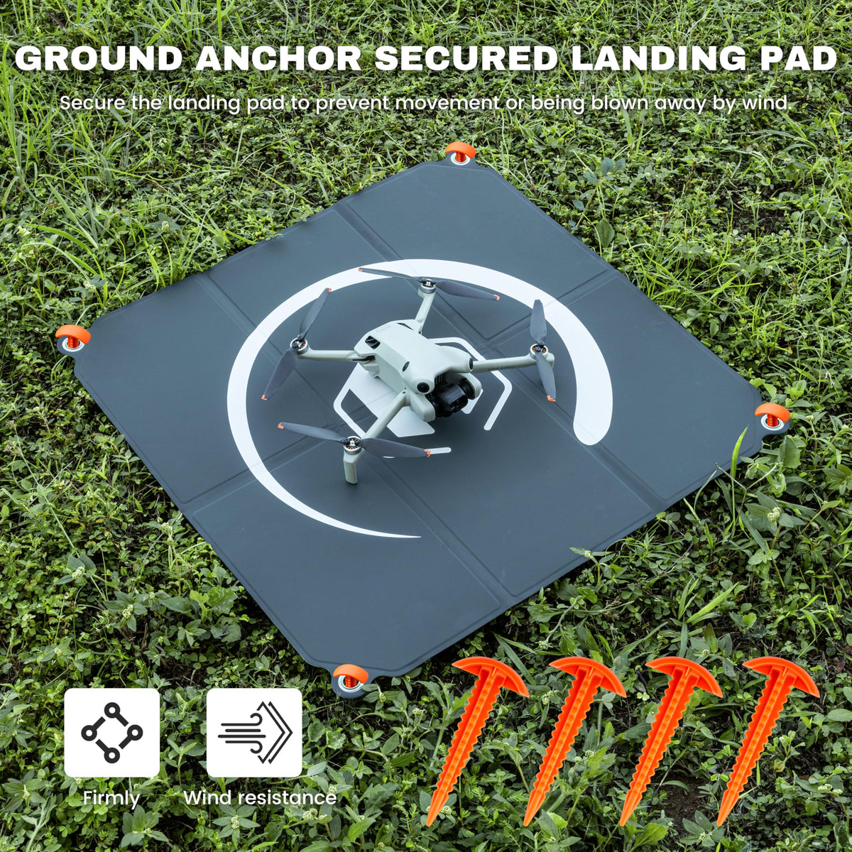 STARTRC PHOTO weighted pad stays put in wind while you prep your drone.