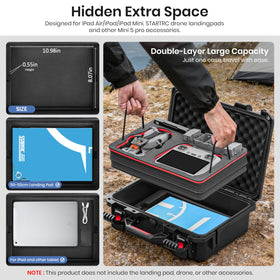 STARTRC removed top foam tray exposing lower compartment useful for tablet or landing pad storage
