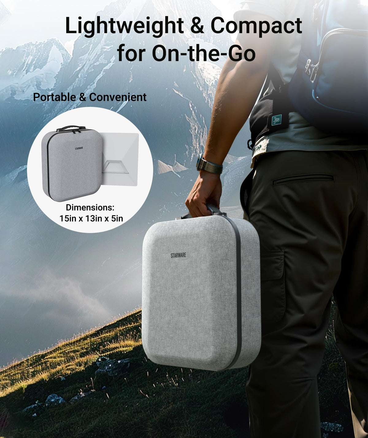 STARWARE case in travel scene, lightweight protection for outdoor adventures