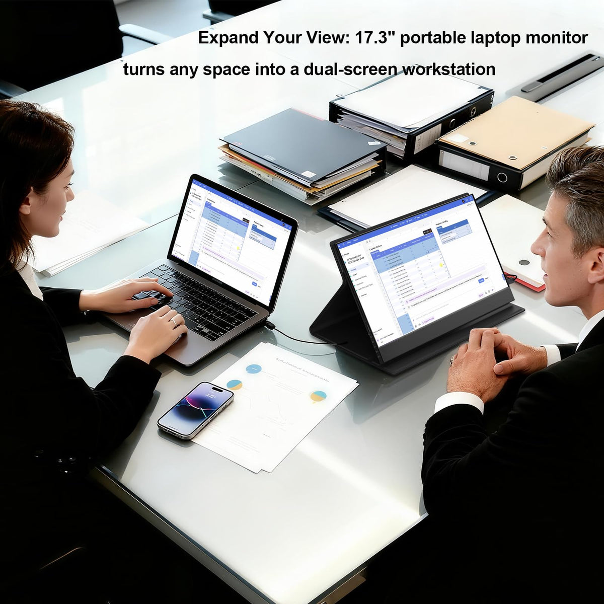 StarXnDa magnetic case folded into stand offering stable viewing angles