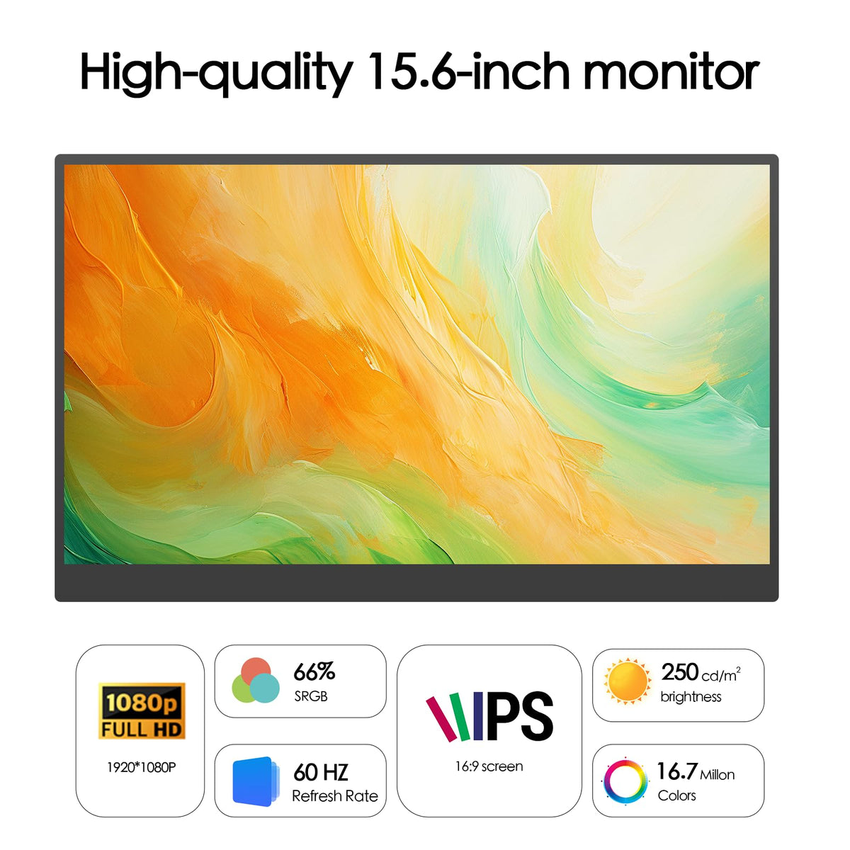 StarXnDa portable monitor side view with USB-C plug-and-play for quick setup