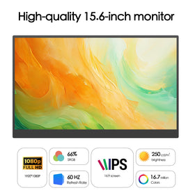 StarXnDa portable monitor side view with USB-C plug-and-play for quick setup