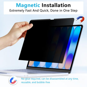 Crystal-clear privacy filter with anti-glare on MacBook Neo 13