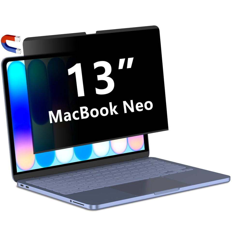 STARY magnetic privacy screen for MacBook Neo 13 shields from side peeking