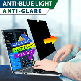 STARY protector beside ruler showing MacBook Pro 14 size and precise fit