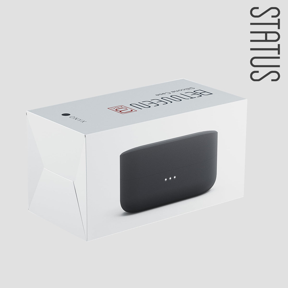 Status Audio case cover for headphones, back view, durable protection and grip-enhanced design for on-the-go.