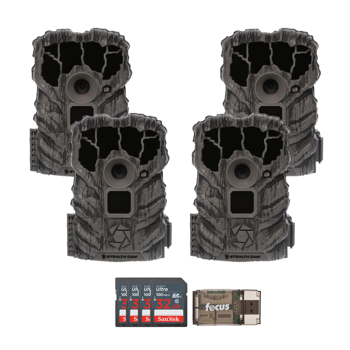 Stealth Cam Browtine 14MP trail camera front view for outdoor wildlife monitoring.