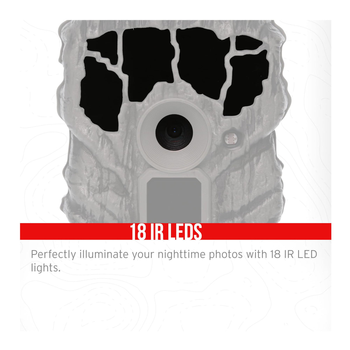 Stealth Cam Browtine 14MP night photos demonstrating 18 IR LEDs for night clarity.