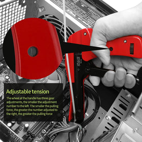 Stedi Cable Tie Gun tension adjustment from 1 to 4 presets for precise tightness