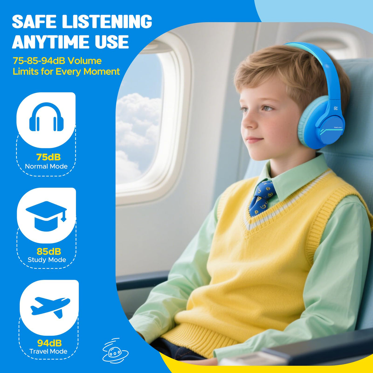 Adjustable headband on Nova1Lite grows with children for comfortable wear