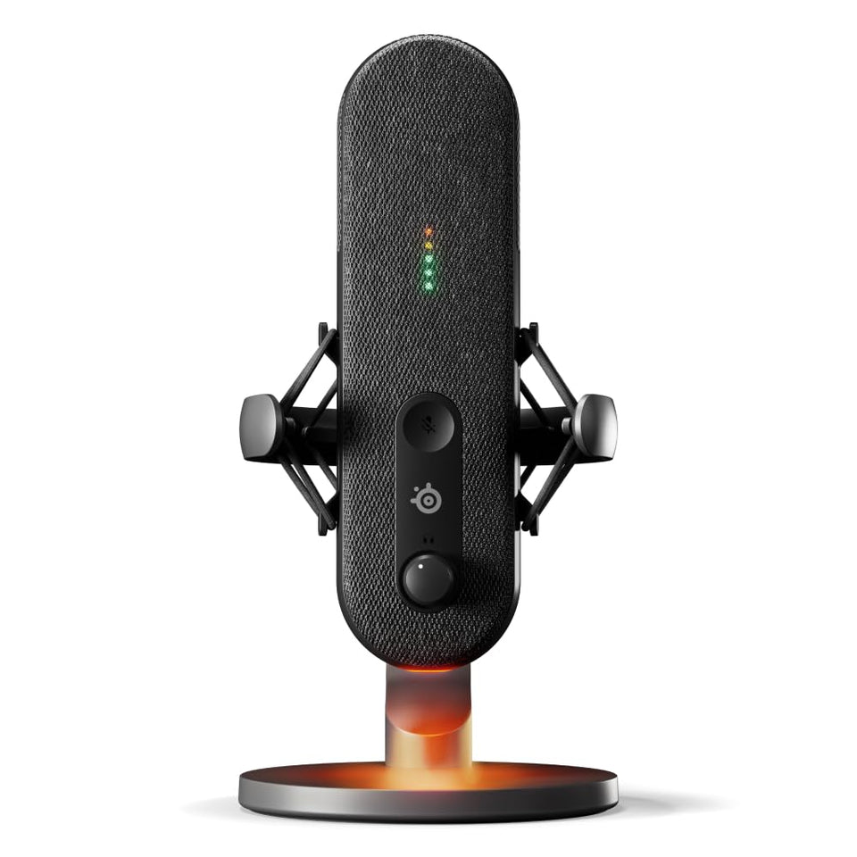 SteelSeries Alias USB mic with bigger capsule for fuller vocal capture during gaming streams.