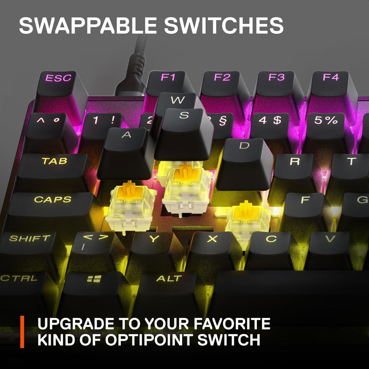 Compact 60% layout shot of the Apex 9 Mini