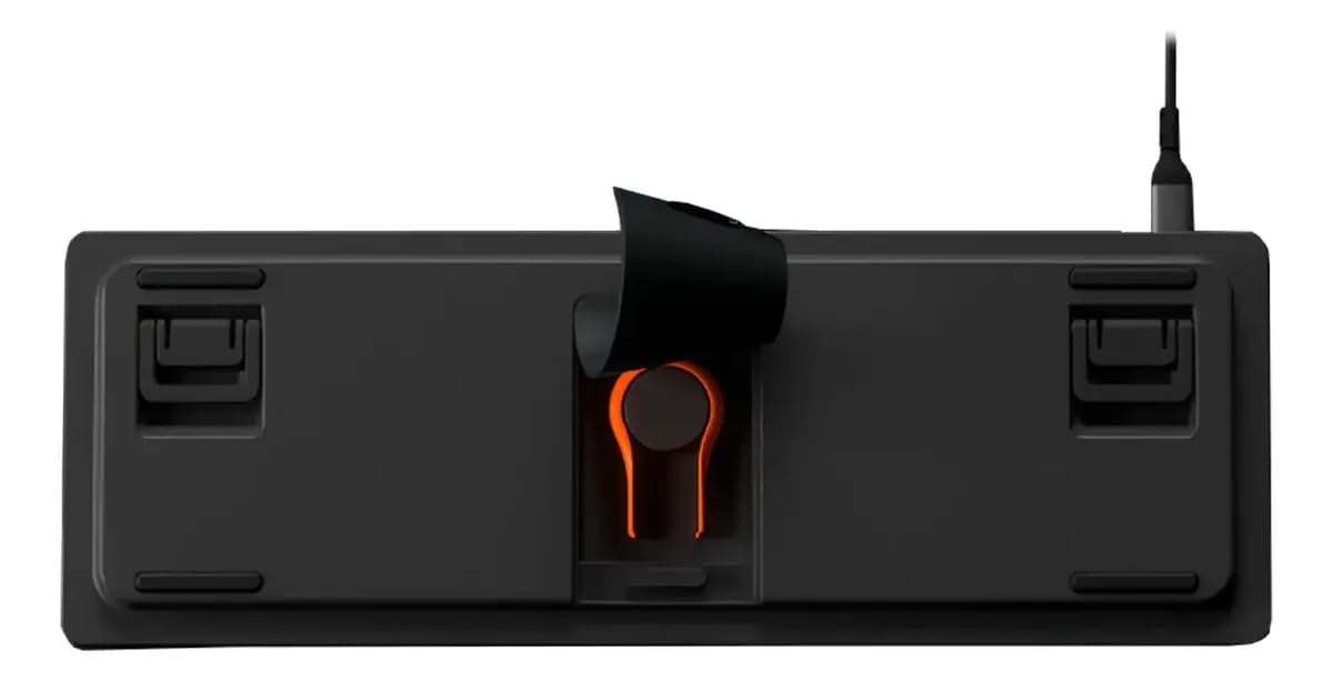 Close-up of OptiPoint hot-swap switches on the Apex 9 Mini