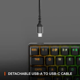 SteelSeries Apex Pro Mini USB-C connection delivers fast and reliable connectivity
