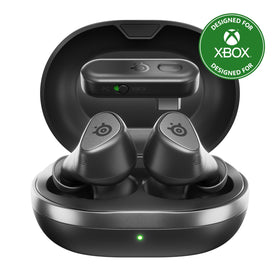SteelSeries Arctis GameBuds charging case ready for fast, on-the-go recharging.