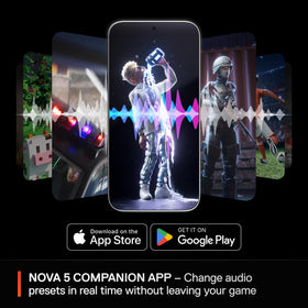 Arctis Nova 5 companion app interface with 100+ audio presets