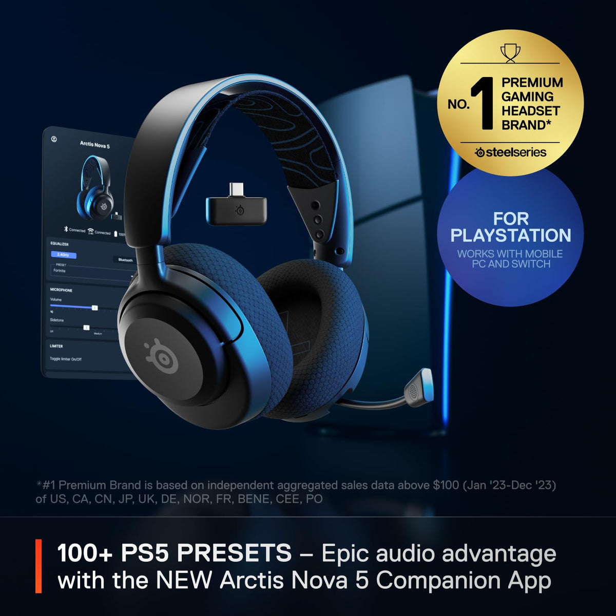 SteelSeries Arctis Nova 5P ear cups close-up for long sessions
