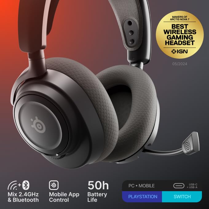 SteelSeries Arctis Nova 7 Gen 2 top view highlights comfortable headband