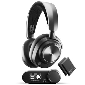 SteelSeries Arctis Nova Pro Renewed base station OLED display enabling quick device switching