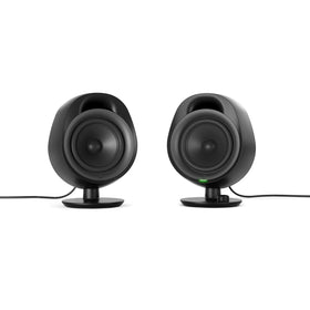 SteelSeries Arena 3 front view highlighting 4-inch drivers for rich audio