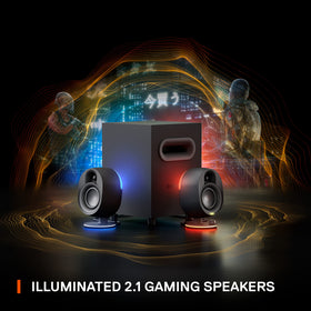 SteelSeries Arena 7 two-way driver detail showing crisp highs and mids