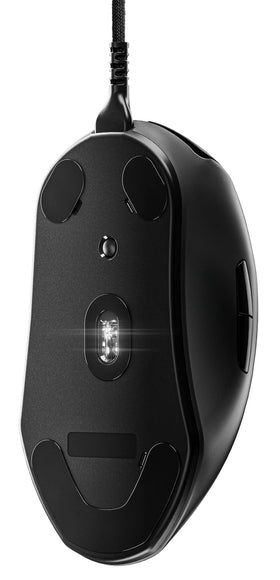 SteelSeries Prime held in hand to show scale and lightweight advantage