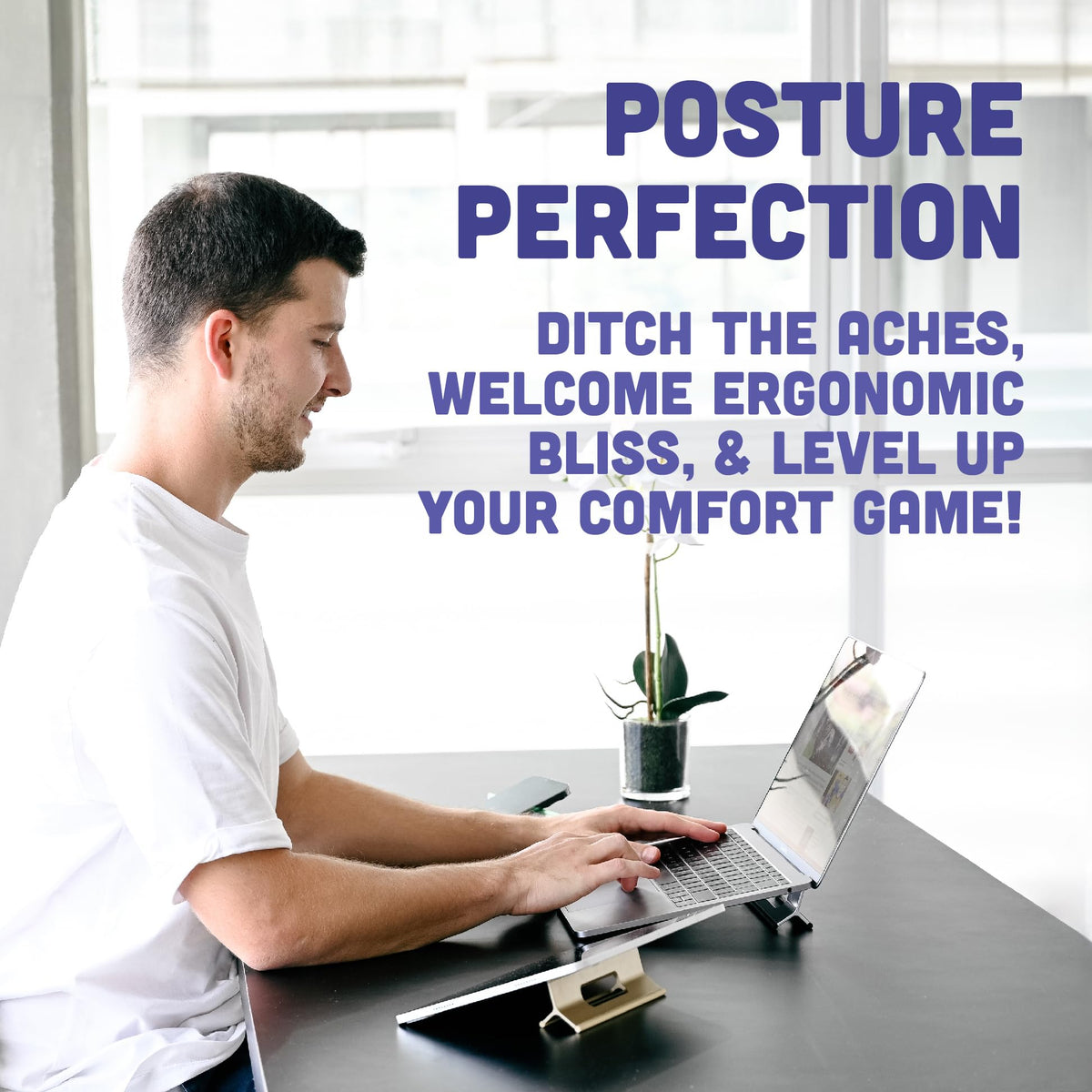Steepy in-use at cafe demonstrating portability and ergonomic setup