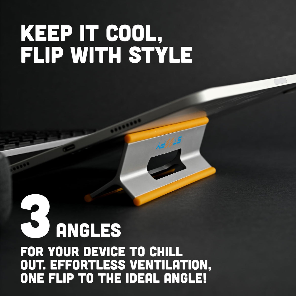 Steepy side profile illustrating elevation for airflow and passive cooling
