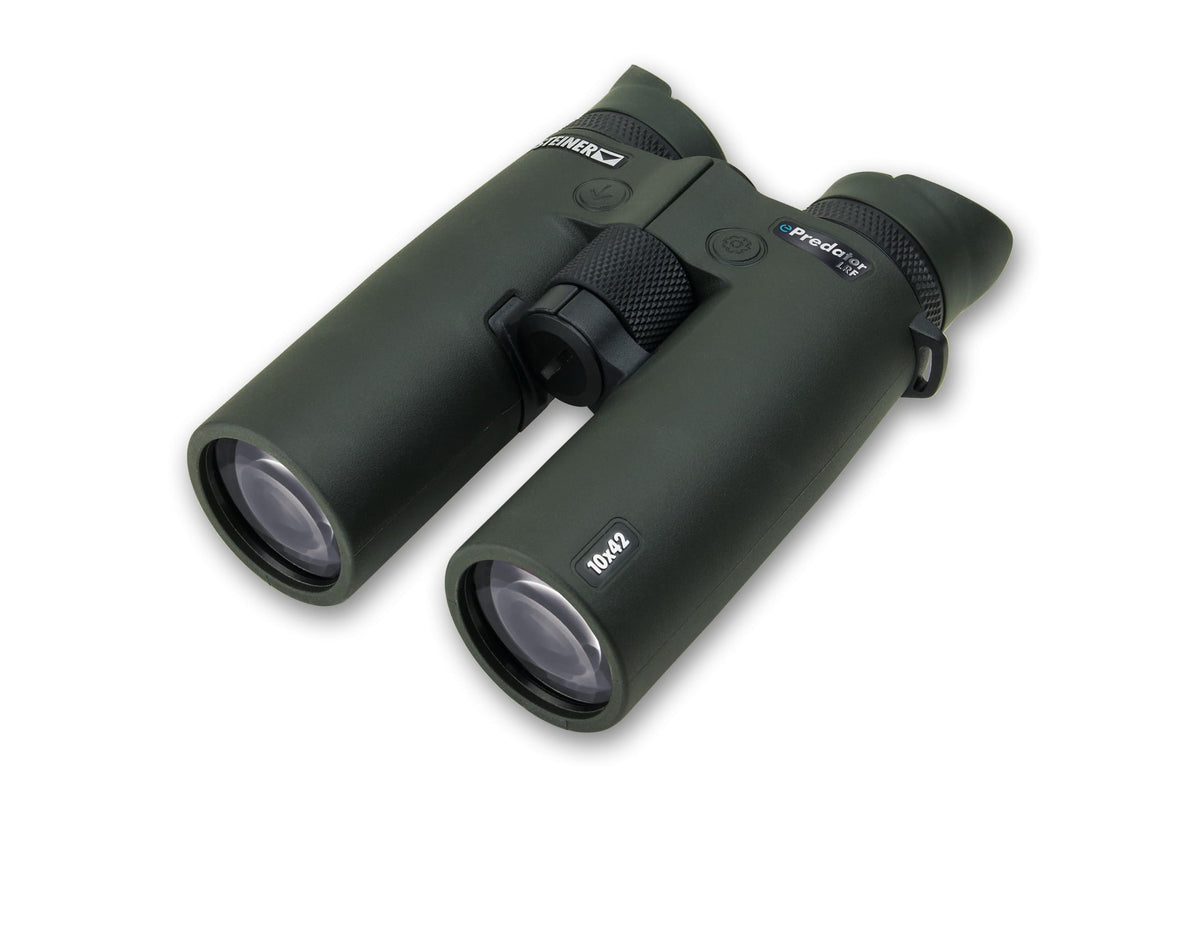 Steiner ePredator LRF 10x42 binoculars offer precise ranging for long-range hunting.