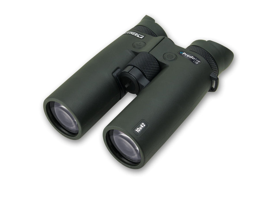 Steiner ePredator LRF 10x42 binoculars offer precise ranging for long-range hunting.
