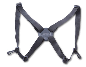 Steiner front view of harness showing secure chest carry and quick access