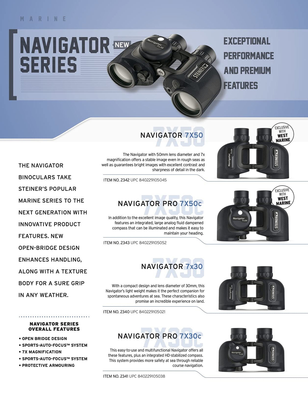Steiner Navigator 7x30 Sports Auto-Focus keeps distant scenes razor sharp.