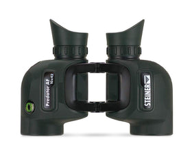 Steiner Predator AF binoculars open-bridge design shown for lightweight grip