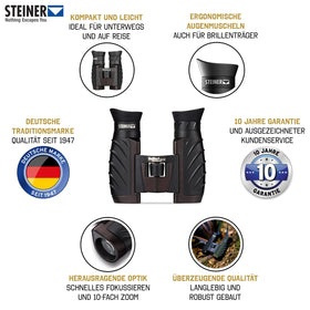 Steiner Safari UltraSharp 10x26 binoculars delivering high magnification for distant views