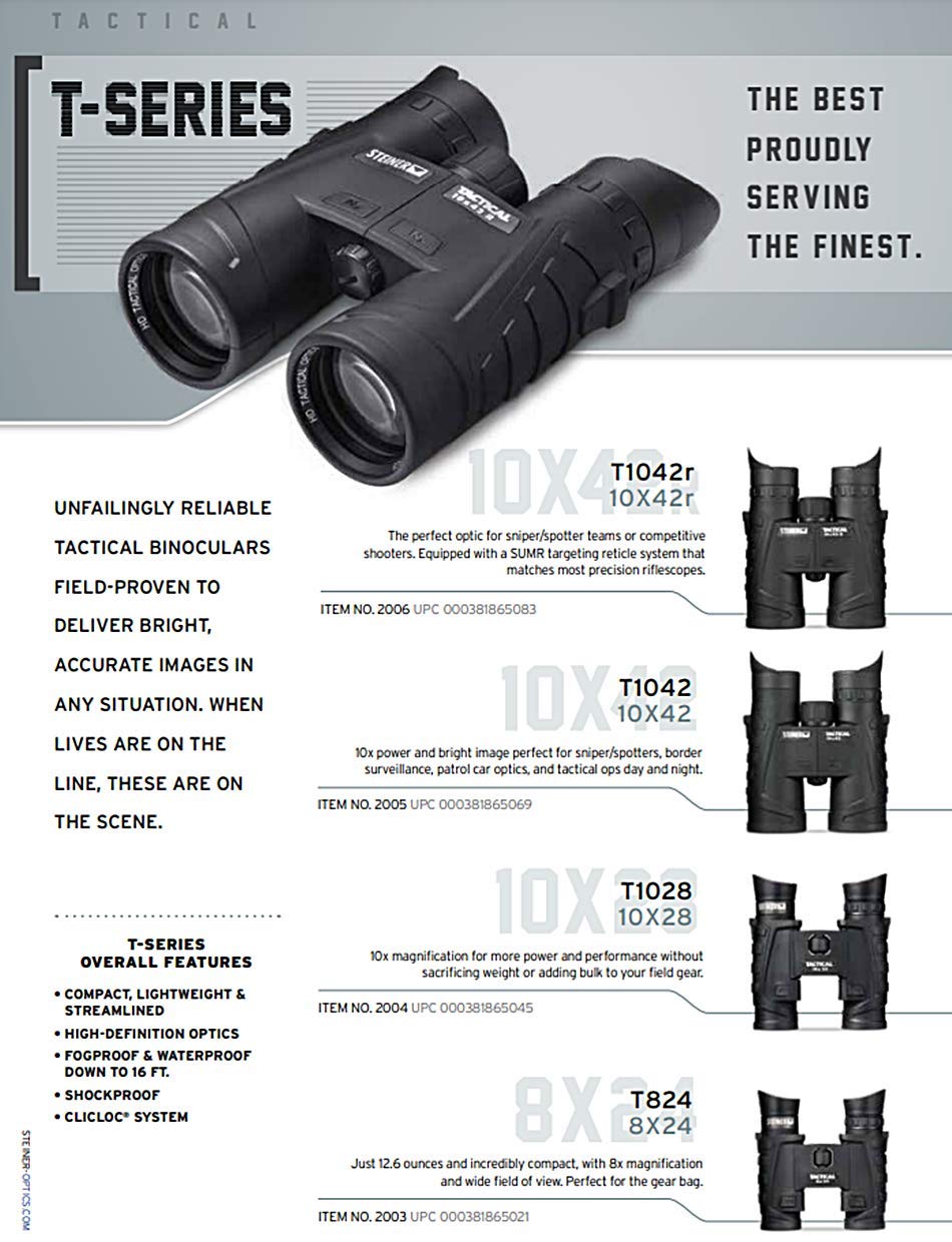 Steiner Tactical Binoculars ClicLoc system secures neck strap for instant readiness.