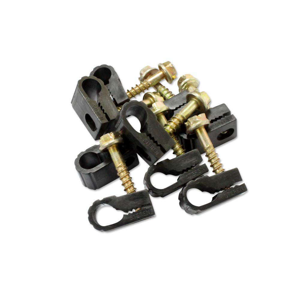 STEREN coaxial cable clips pack 100 for tidy, secure wiring behind TVs and desks.