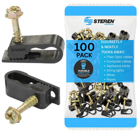 STEREN coaxial cable clips securing cables neatly and reducing strain
