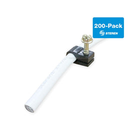 STEREN clamp holding two wires showing flexible fit for paired cable runs