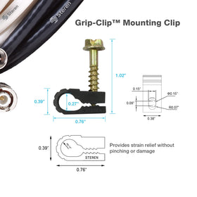 STEREN clips integrated in entertainment setup offering neat appearance and organization