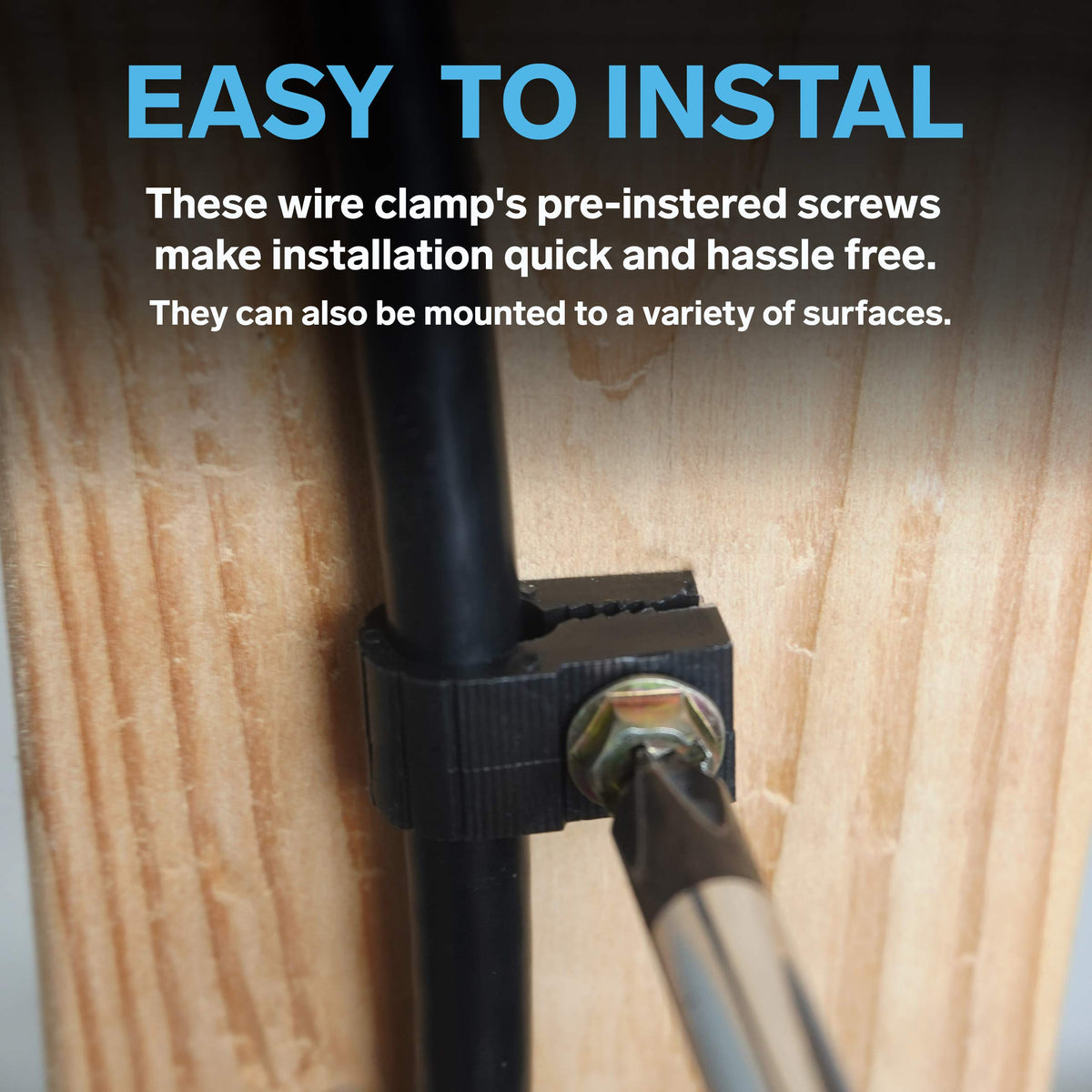 STEREN ethernet and coax clips help maintain organized, efficient cable routing.
