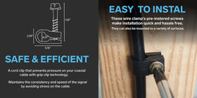STEREN grip-clip technology protects cables from pressure and wear.