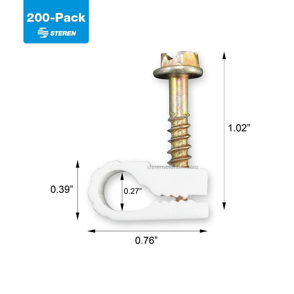 STEREN pre-inserted screw with clip showing fast, simple installation