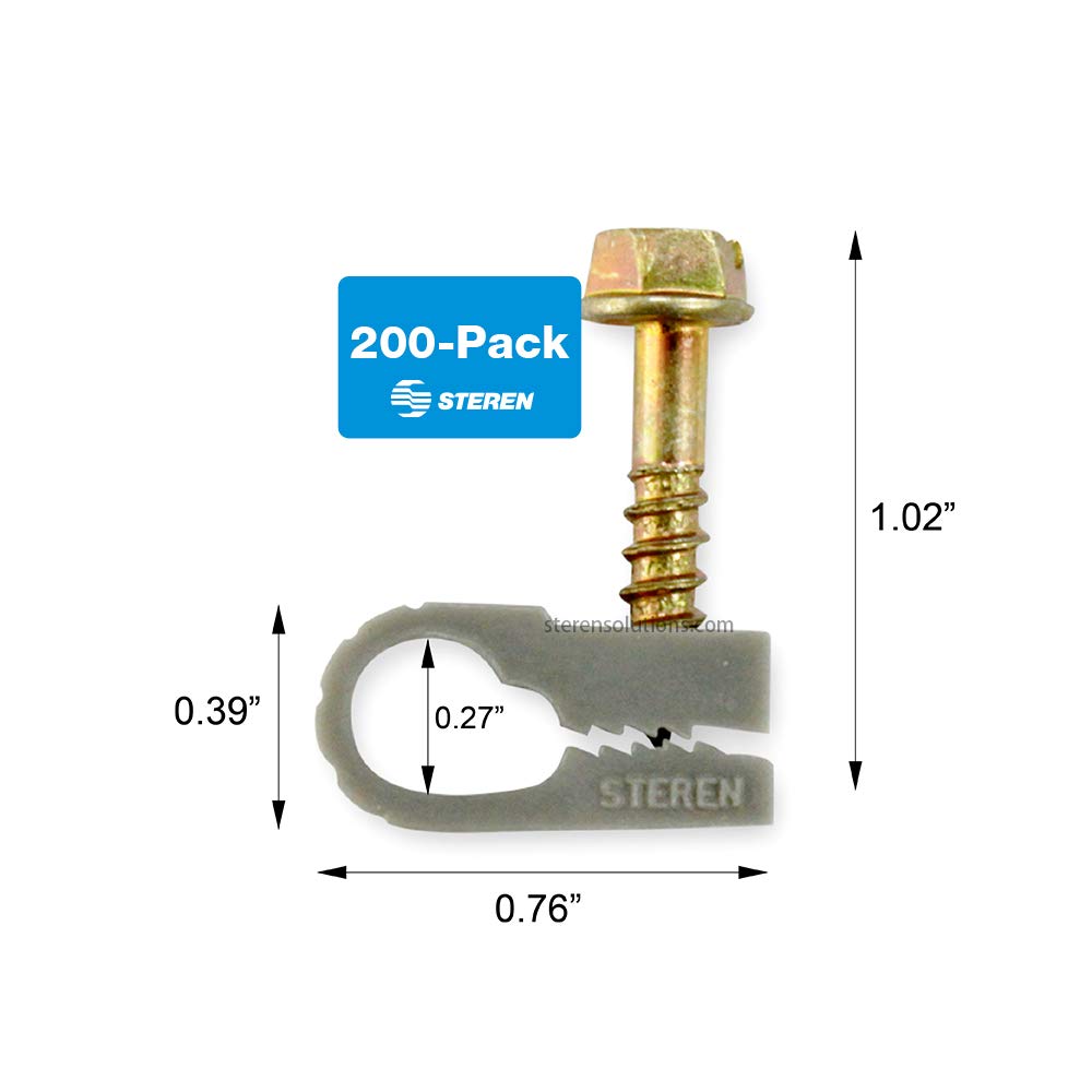 STEREN siding clips securing exterior cables neatly