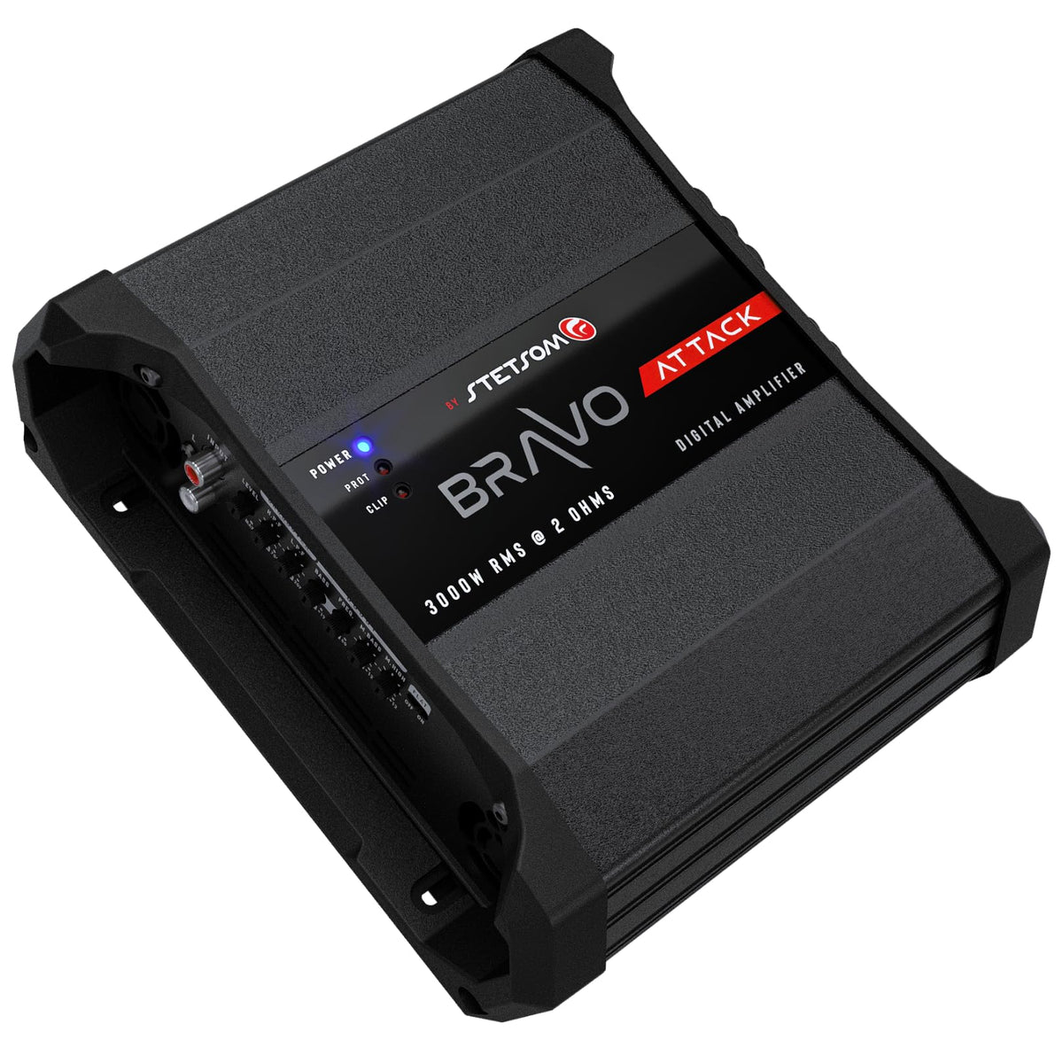 Stetsom Bravo Attack 3000 connection panel demonstrates versatile wiring for high-power setups.