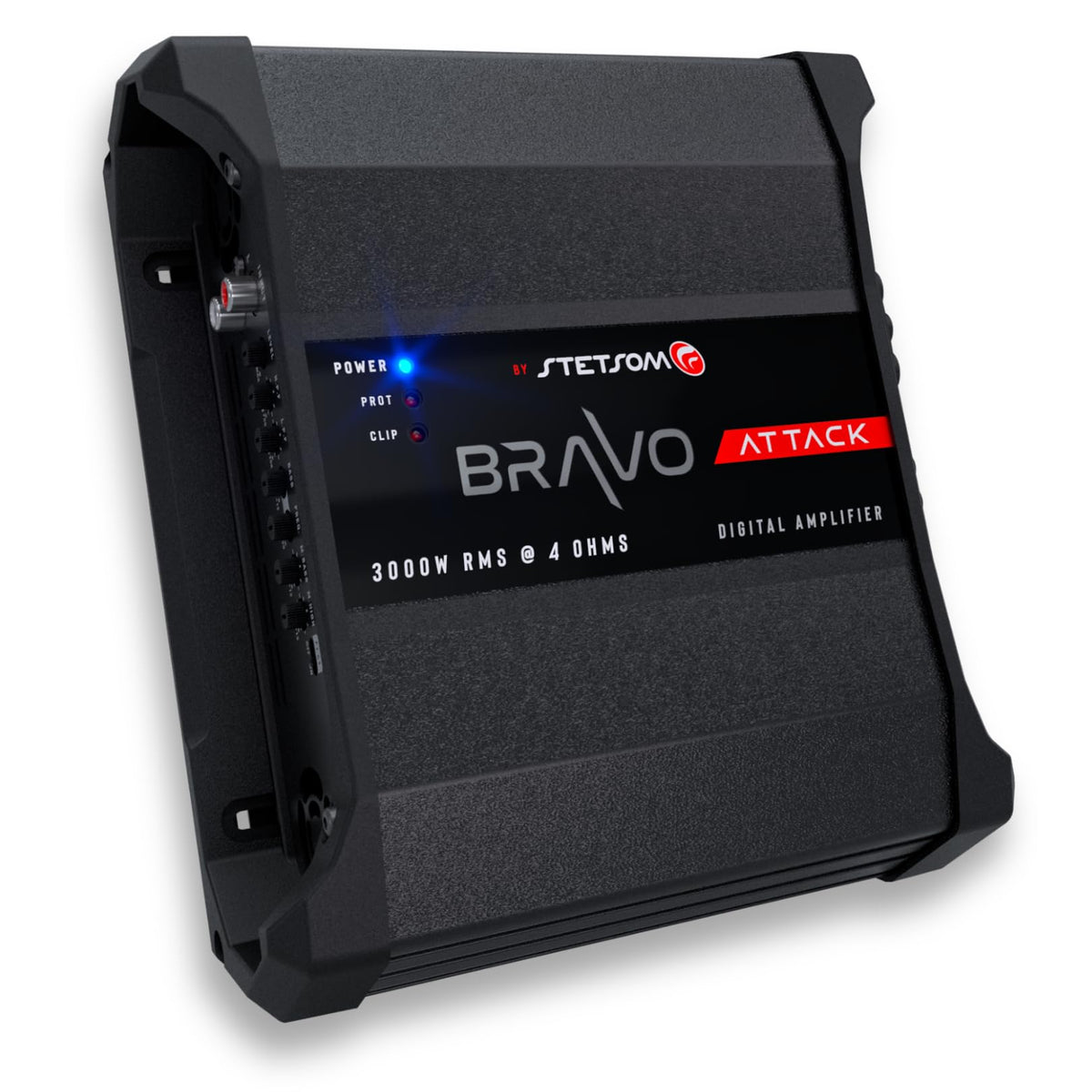 Stetsom Bravo Attack 3000 with Mosfet Class D for efficient, cool operation.