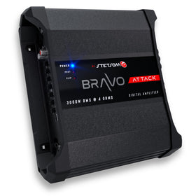 Stetsom Bravo Attack 3000 with Mosfet Class D for efficient, cool operation.