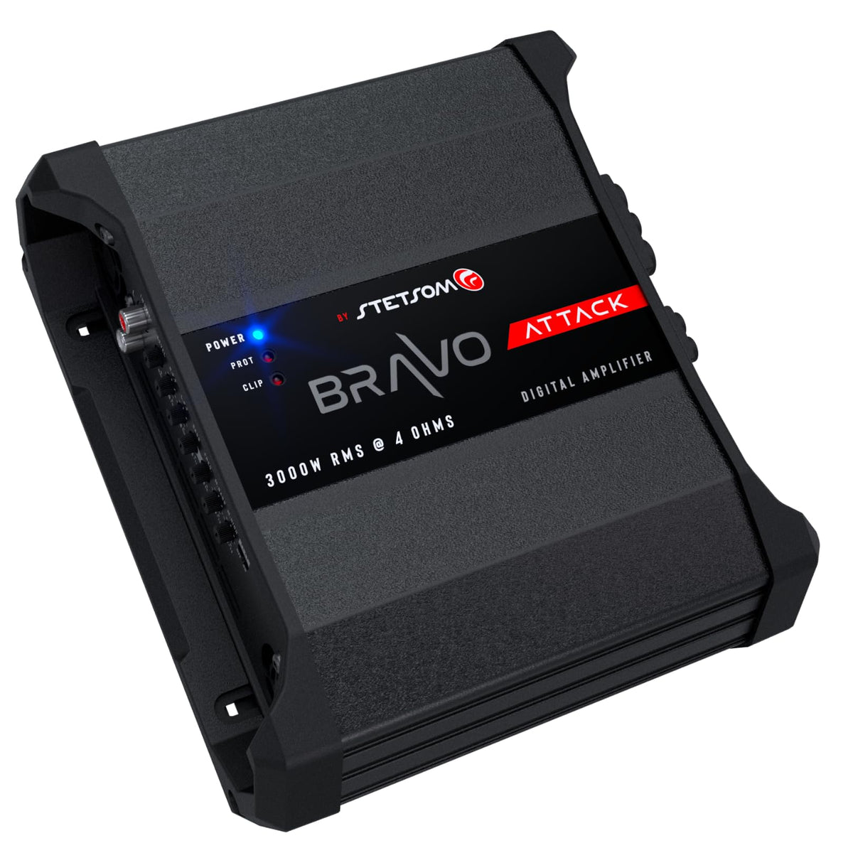 Power connectors and fusing on the amplifier showcase rugged install readiness.